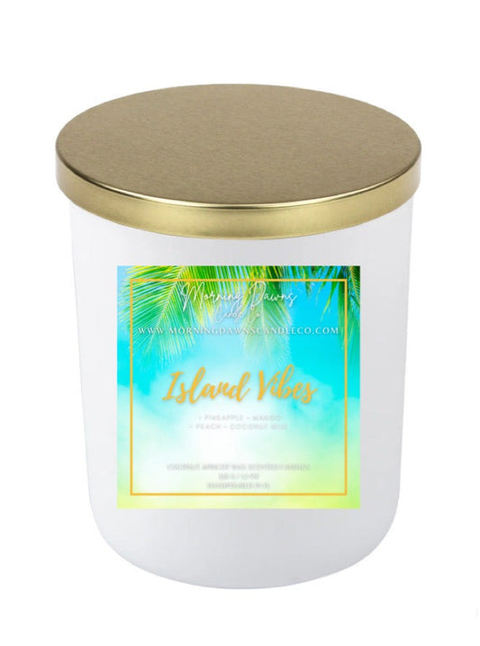 "Island Vibes" Luxury Candle / Mango & Coconut Milk Scented