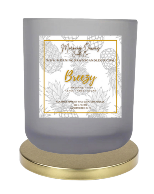 "Breezy" Luxury Candle / Pineapple Sage scented